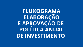 Capa Fluxograma Elaboração e Aprovação de Política Anual de Investimento.